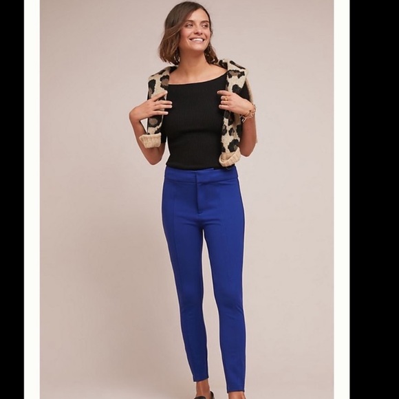 Anthropologie Pants - Anthropologie Essential Slim Trousers Royal Blue